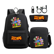 Usb Password Lock Youth Student Backpack Three Piece Set For Men And Women Backpacks