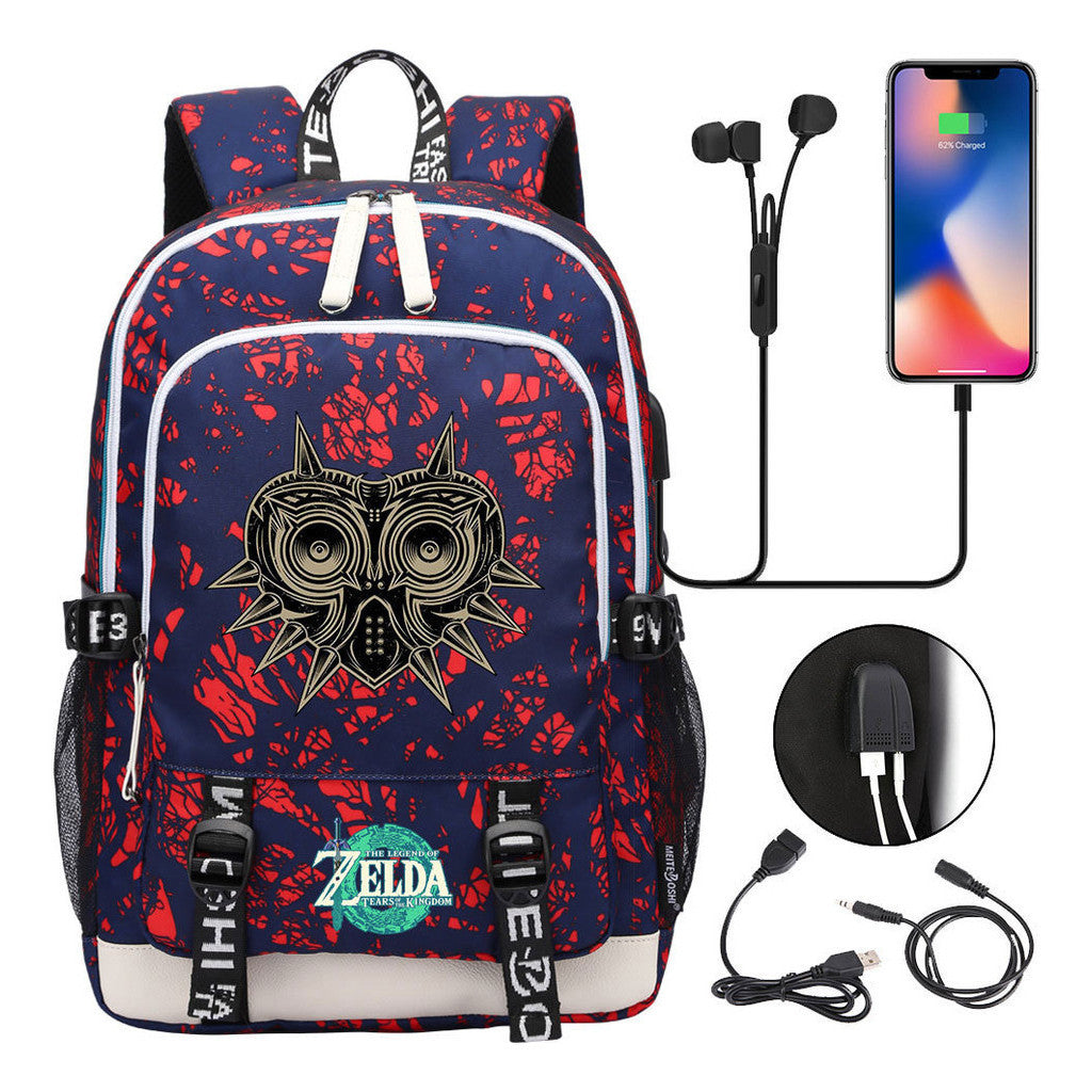 Usb Youth Student Backpack For Men And Women's Leisure Sports Backpack