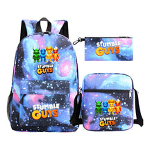 Printed Youth Student School Bag Three Piece Set Men's And Women's Shoulder Set Backpack