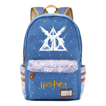School Of Witchcraft And Wizardry Youth Student Backpack, Floral Canvas, Female Backpack