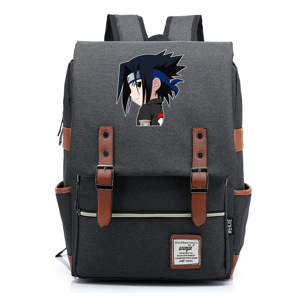 Naruto Printed Teenage Student Backpack For Men And Women, Casual Belt Buckle, Classic Backpack