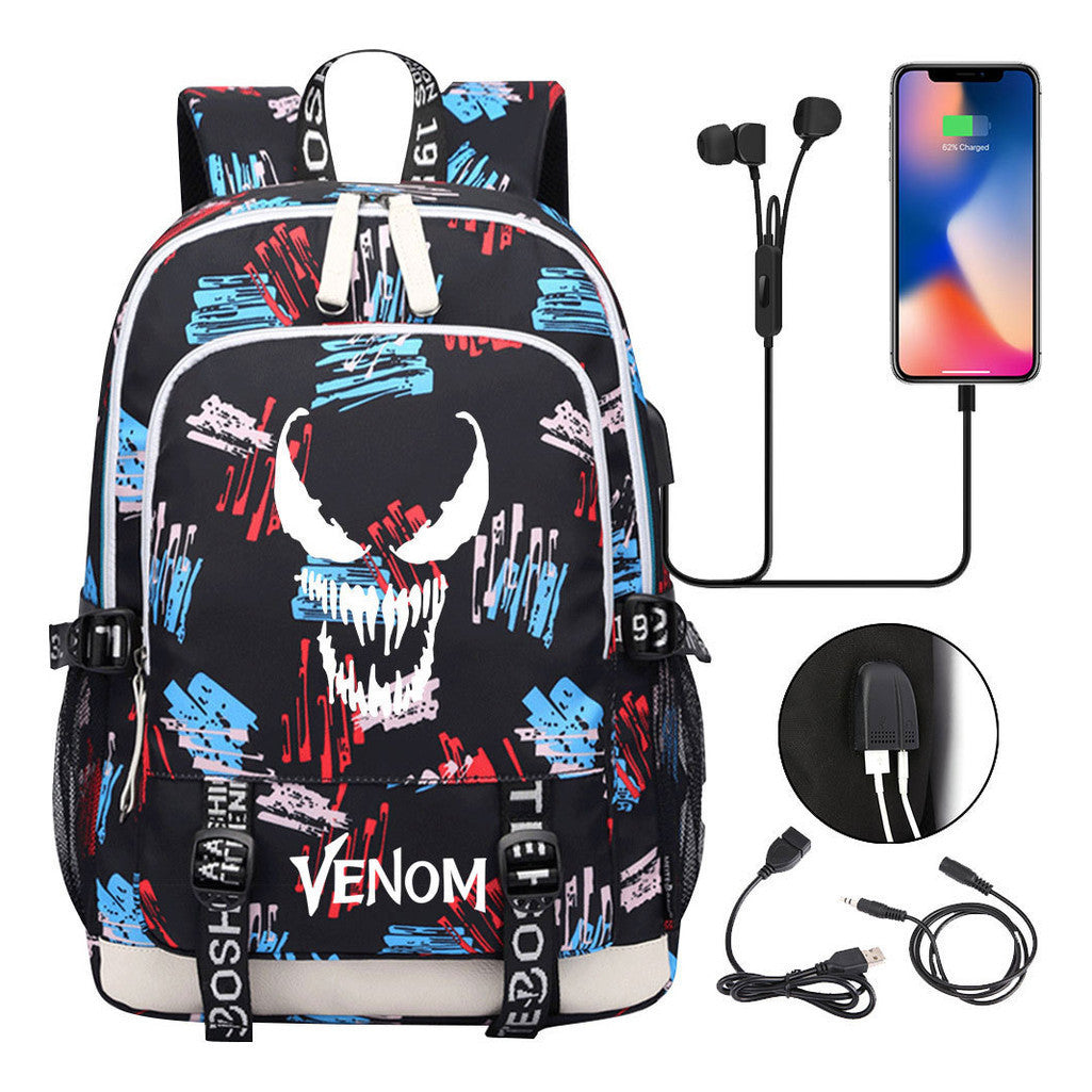 Youth Student Backpack Usb Men's And Women's Leisure Backpack