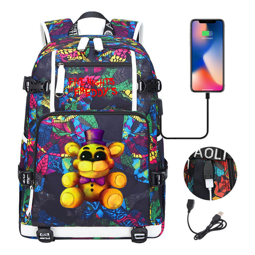 Toy Bear Game Peripheral Usb Youth Student Backpack For Men And Women's Leisure High-capacity Travel Backpack