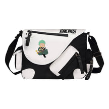 Anime One Piece Print Youth Student School Bag Canvas Single Shoulder Bag Men's And Women's Leisure Straddle Backpack