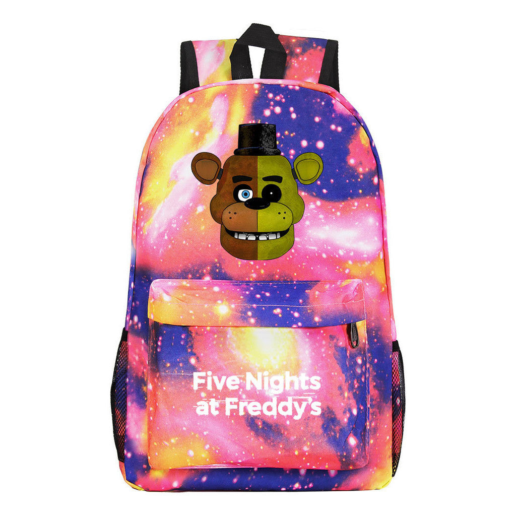 Fashion Toy Bear Game Fashion Starry Sky Youth Student Backpack Men's And Women's Leisure Backpack