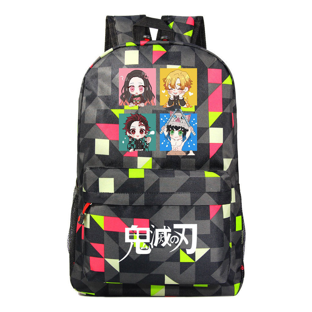 Cartoon Fashion Printed Youth Student Backpack Men And Women's Leisure Backpack