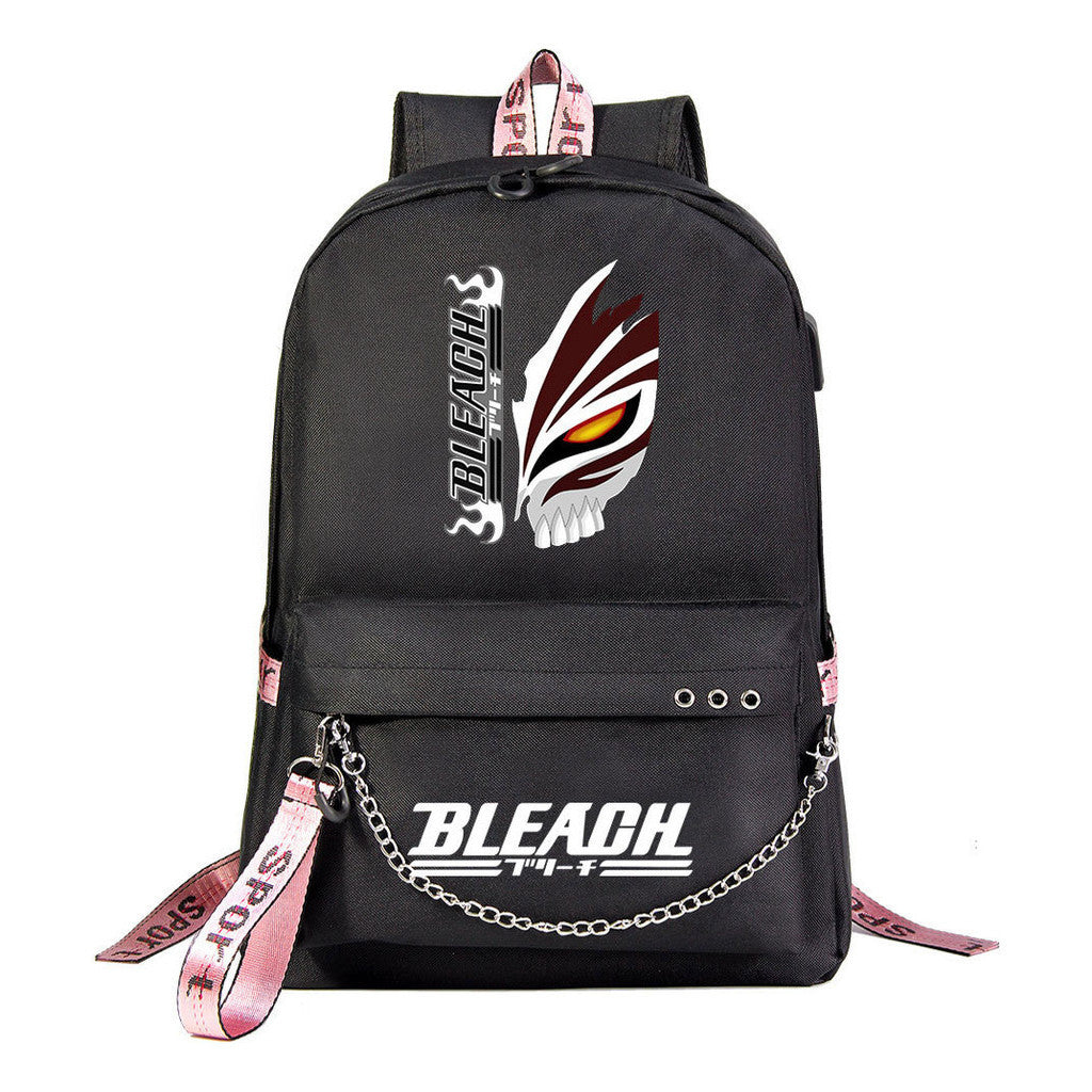 Death Print Usb Youth Student Backpack For Men And Women's Leisure Travel Backpack