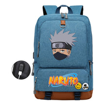 Naruto Print Usb Youth Student Backpack For Men And Women Leisure Travel Backpack