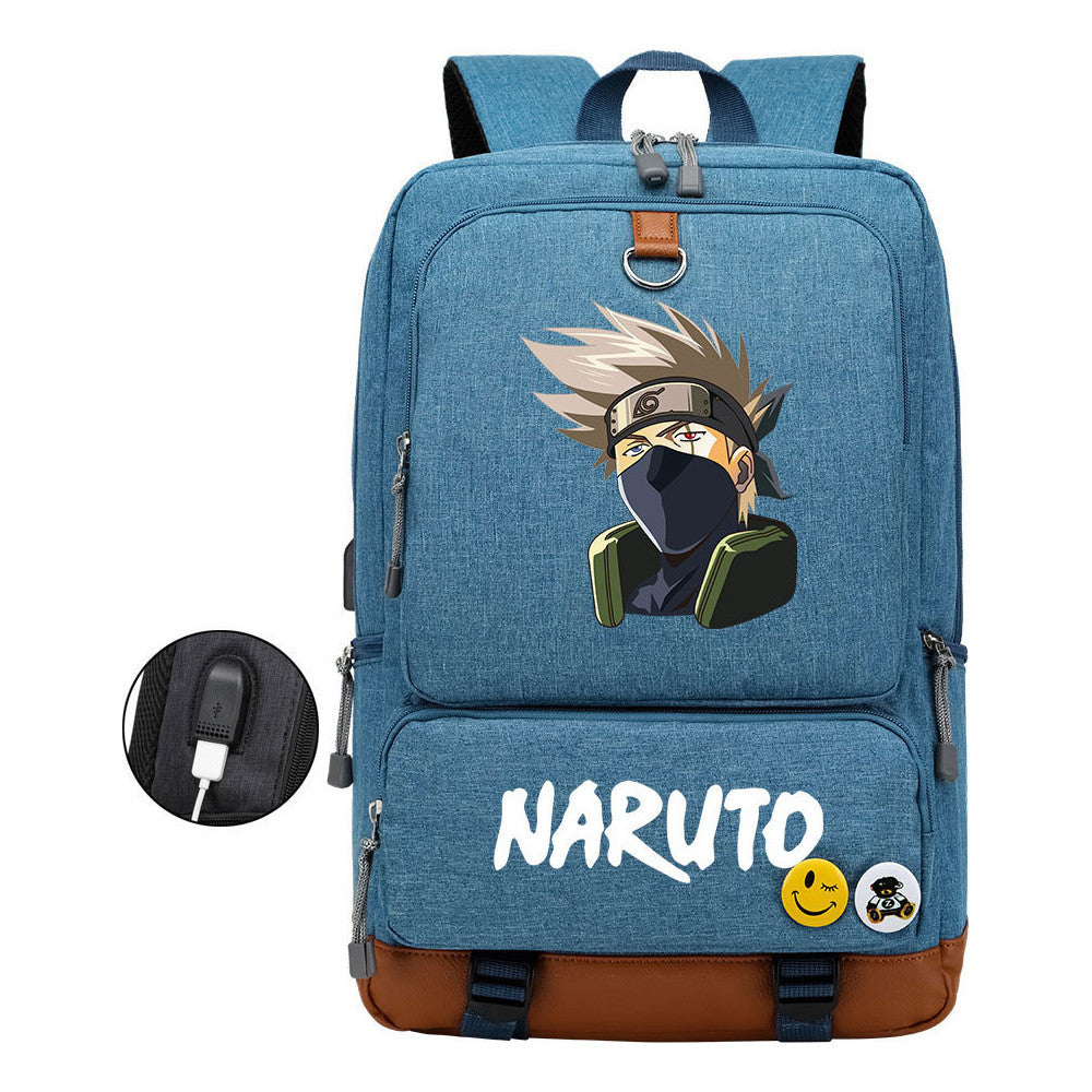 Printed Usb Youth Student Backpack For Men And Women's Leisure Travel Backpack