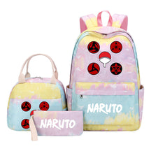 Naruto Teenage Girls School Bag Lunch Bag Three Piece Backpack Set