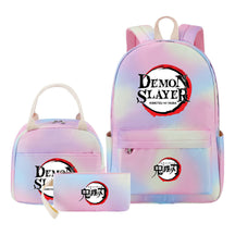Cartoon Fashion Student Girls School Bag Lunch Bag Three Piece Set Backpack Set