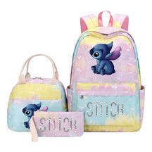 Interstellar Baby Stitch Student Girls School Bag Lunch Bag Three Piece Set Backpack Cover