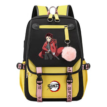Cartoon Fashion Usb Student Backpack With Casual Woven Strap Flip Back Backpack