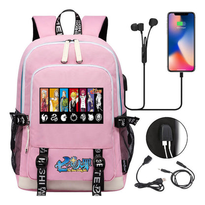 Junior Student Backpack Usb Leisure Backpack For Boys And Girls