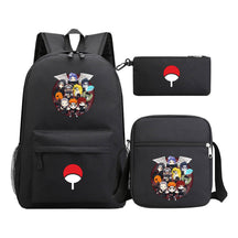 Anime Naruto Starry Sky Youth School Bag Three Piece Set For Men And Women Backpack Set