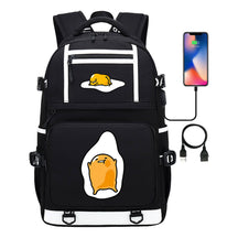 Cartoon Comics Lazy Egg Usb Youth Student Backpack Boys And Girls Backpack Leisure Travel Bag