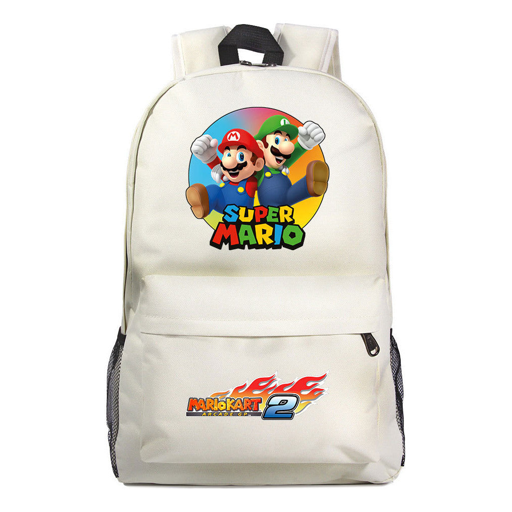 Super Mario Starry Sky Student Backpack For Men And Women's Leisure Travel Backpack