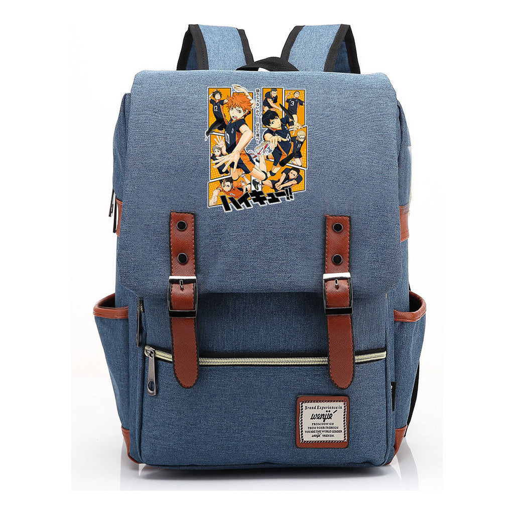 Volleyball Youth Printed Youth School Bag Casual Belt Buckle Classic Backpack