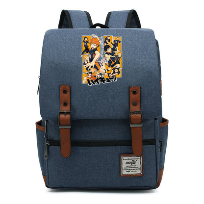 Volleyball Youth Printed Youth School Bag Casual Belt Buckle Classic Backpack