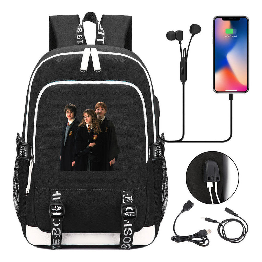 Magic School Youth Student Backpack Usb Men's And Women's Leisure Backpack