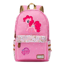 Pony Unicorn Youth Student School Bag Fragmented Canvas Girl Backpack