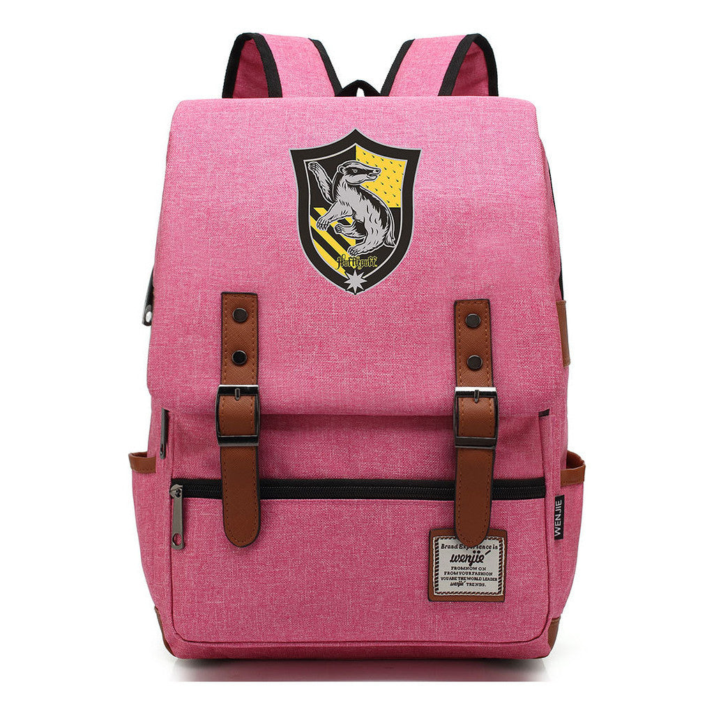School Of Witchcraft And Wizardry Printed Youth Student School Bag Casual Belt Buckle Classic Backpack