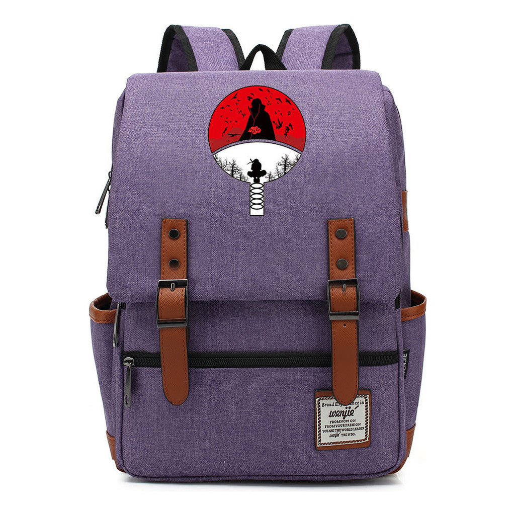 Naruto Printed Teenage Student Backpack For Men And Women, Casual Belt Buckle, Classic Backpack