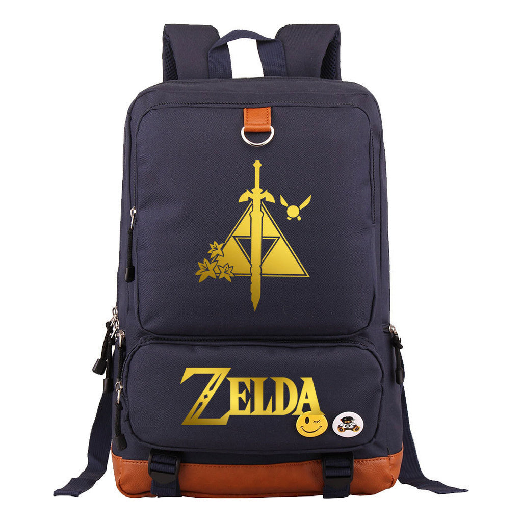 Golden Selda Kingdom Tear Print Youth Student School Bag Travel Bag Shoulder Travel Backpack