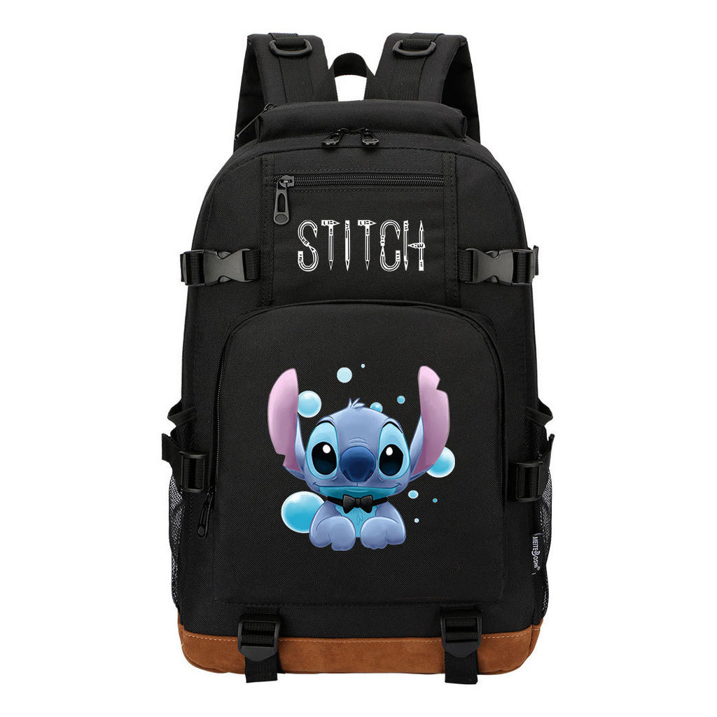 Interstellar Baby Stitch Printed Youth Student Backpack Boys and Girls Backpack