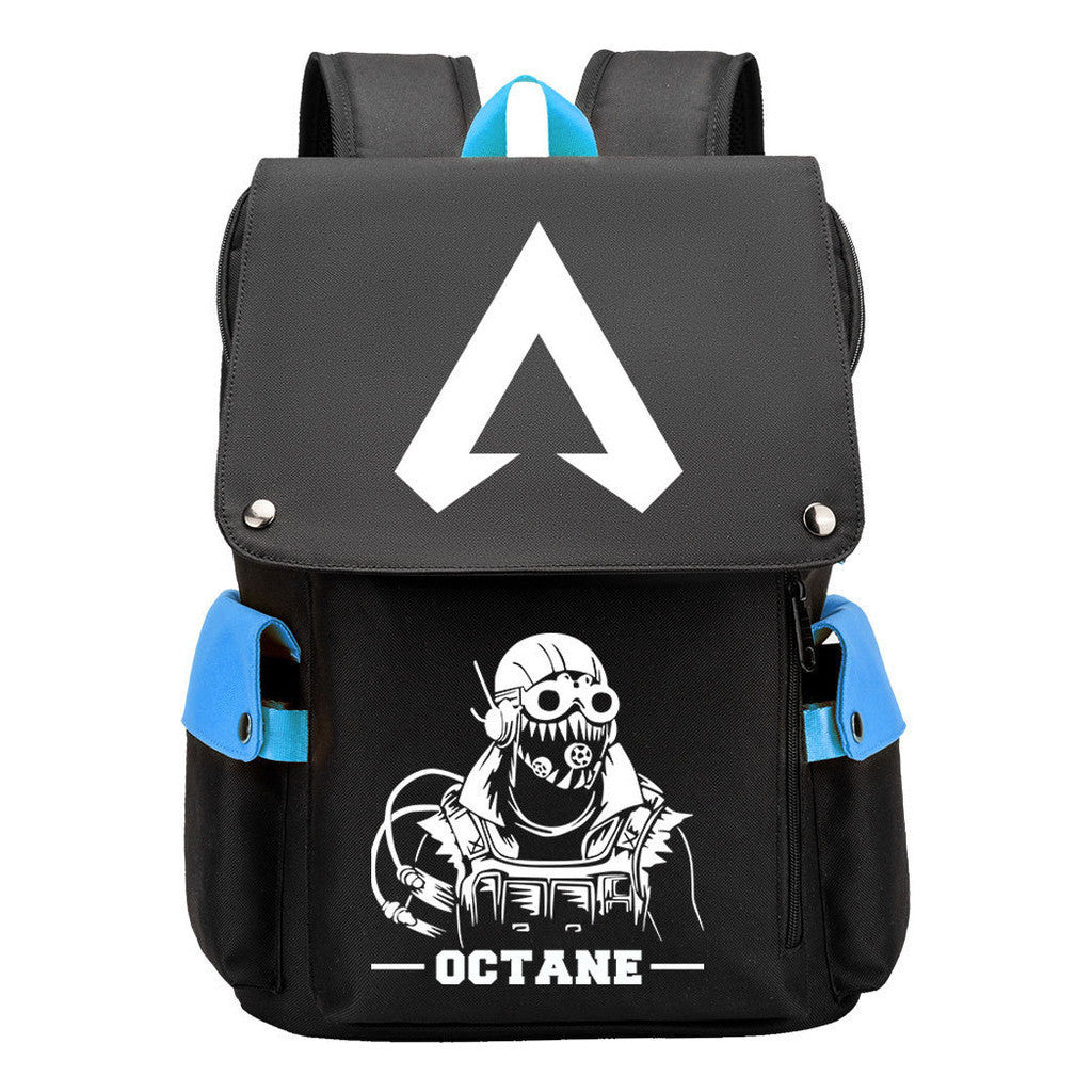 Apex Hero Print Usb Charging Cap Head Style Student School Bag Casual Backpack