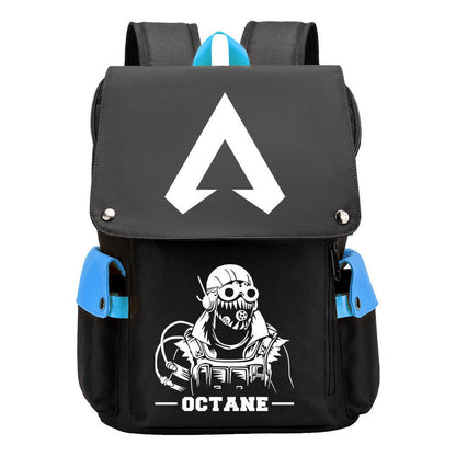 Apex Hero Print Usb Charging Cap Head Style Student School Bag Casual Backpack