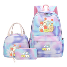 Game Corner Biology Youth School Bag Lunch Bag Three Piece Set Backpack Set