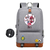Football Star Cristiano Ronaldo Printed Usb Student Backpack Leisure Travel Backpack