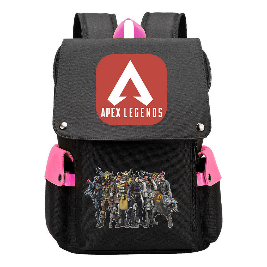 Apex Hero Print Usb Charging Cap Headpiece Student Backpack Leisure Backpack