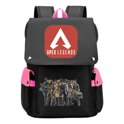Apex Hero Print Usb Charging Cap Headpiece Student Backpack Leisure Backpack