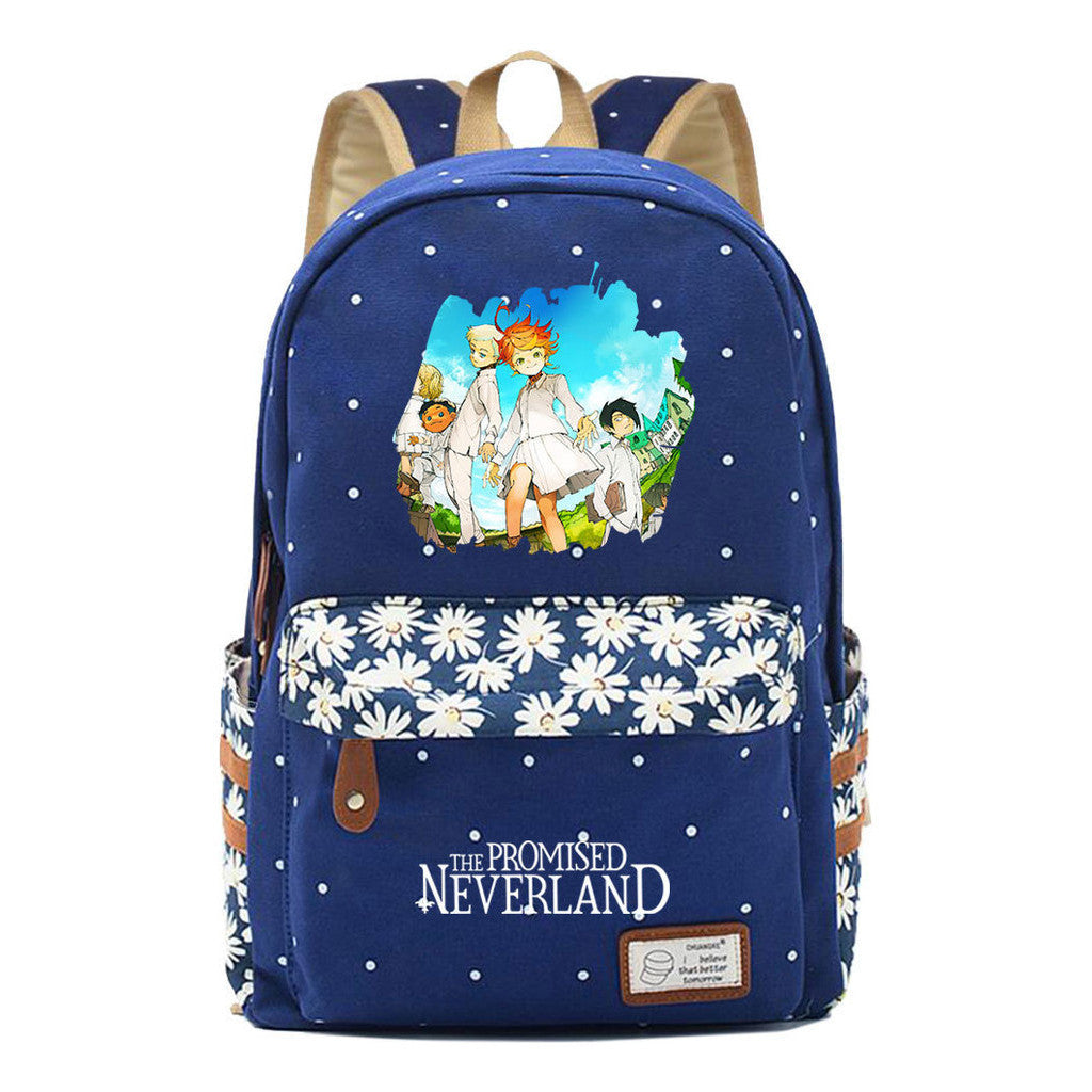 Promised Dream Island Printed Student Backpack, Floral Casual Backpack