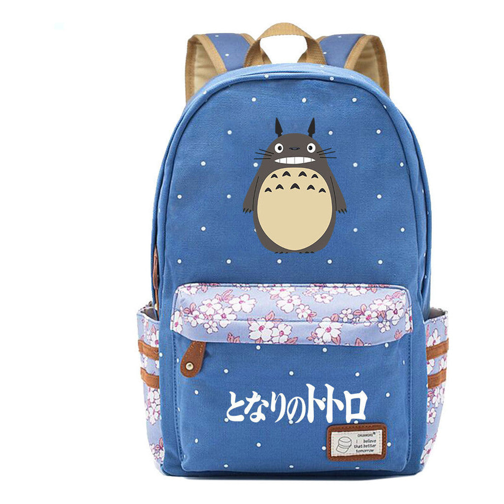 Printed Youth Student School Bag Fragmented Flower Leisure Backpack