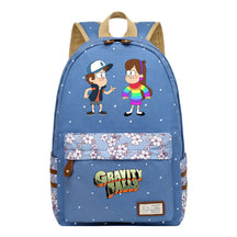 Cartoon, Anime, Bizarre Town, Teenage Student Backpacks, Floral Men's And Women's Backpacks