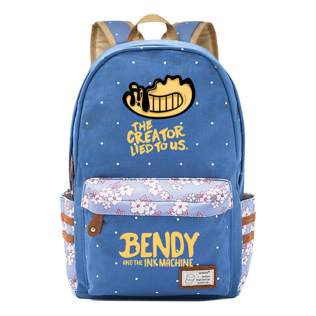 Game Bandy And Impression Machine Youth Student School Bag Fragmented Flower Men's And Women's Backpack