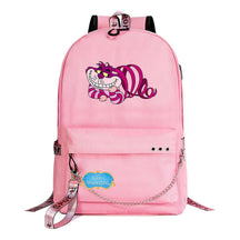 Cheshire Cat Alice's Adventure In Wonderland Youth School Bag Men's And Women's Leisure Weaving Strap Backpack