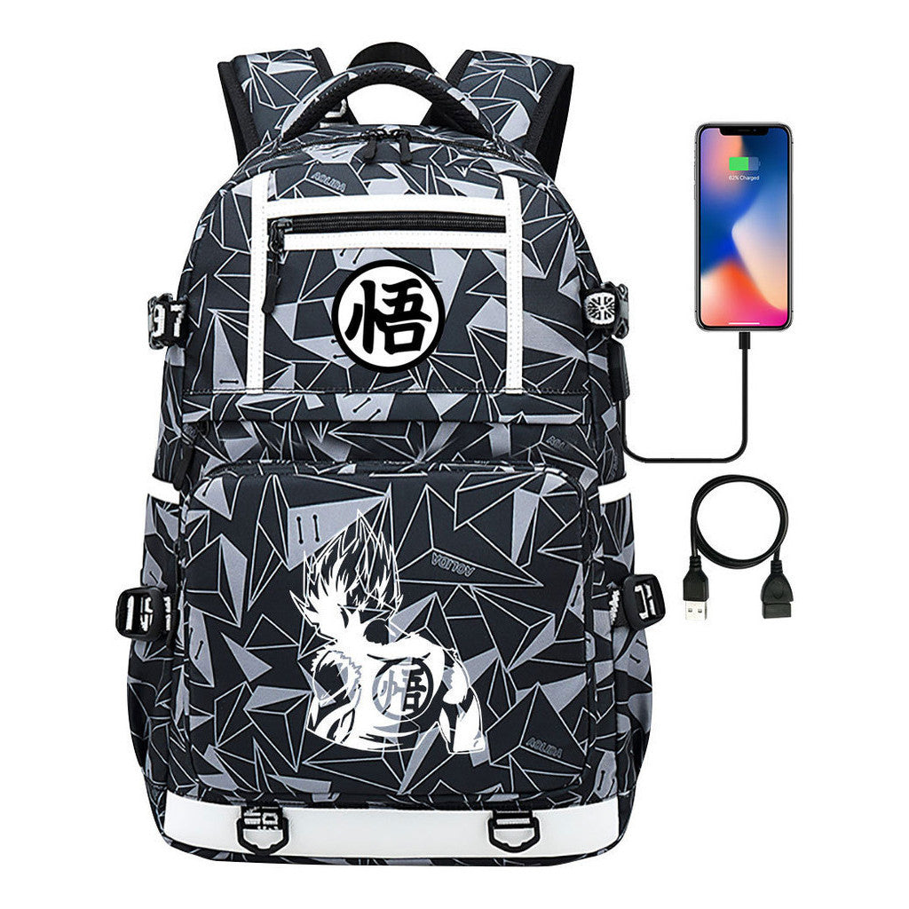 Manga Dragon Ball Usb Youth Student Backpack Men And Women, Backpack Leisure Travel