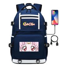 Anime Beauty Girl Warrior Usb Youth Student School Bag Men's And Women's Backpack Leisure Travel Backpack