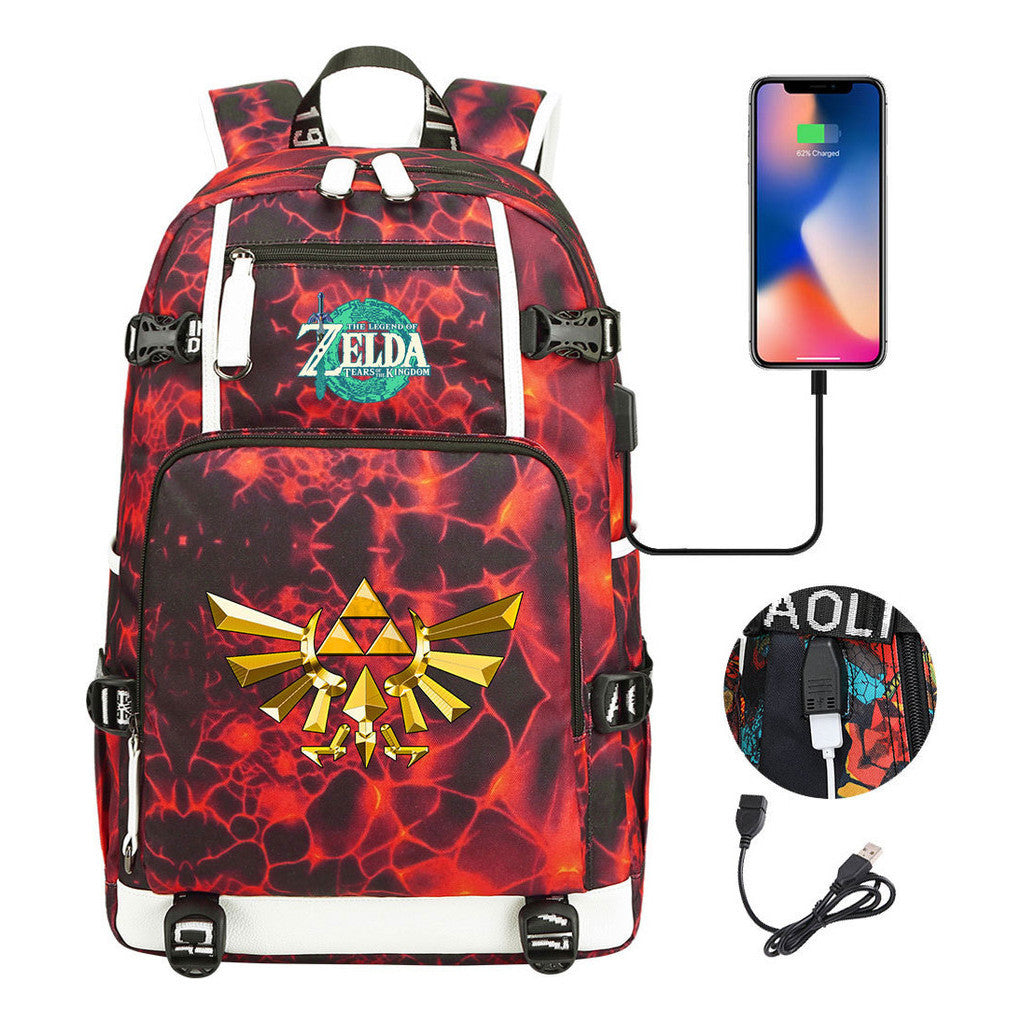 Legend Of Zelda Printed Backpack For Men And Women With Large Capacity Leisure Travel Backpack
