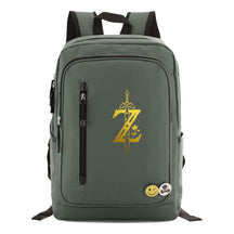Golden Printed Youth Student Backpack For Men And Women's Leisure Travel Backpack