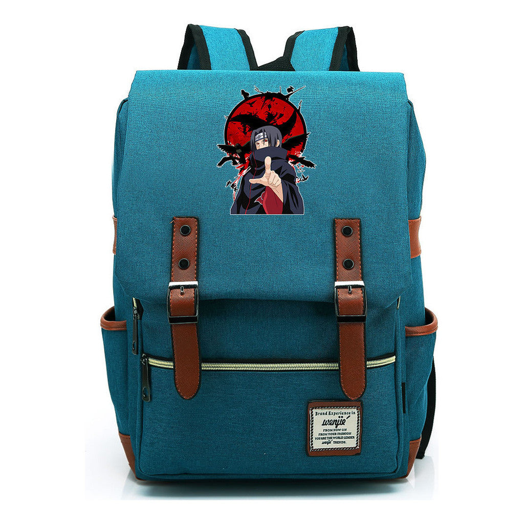 Naruto Printed Student Backpack For Men And Women, Casual Belt Buckle, Classic Backpack