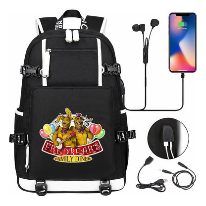 Toy Bear Game Usb Large Capacity Youth Student School Bag Leisure Travel Backpack