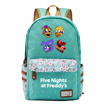 Toy Bear Game, Fashionable Print, Teenage Girl Student Backpack, Casual Canvas Backpack