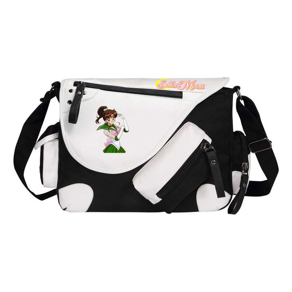 Beauty Girl Warrior Printed Youth Student School Bag Canvas Single Shoulder Bag Men's And Women's Casual Straddle Backpack