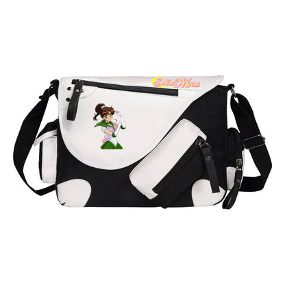 Beauty Girl Warrior Printed Youth Student School Bag Canvas Single Shoulder Bag Men's And Women's Casual Straddle Backpack