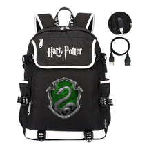 School Of Witchcraft And Wizardry Lion Print Usb Youth Student Backpack For Men And Women's Leisure Travel Backpack